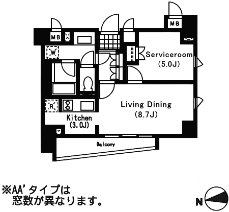 AAタイプ　間取り図