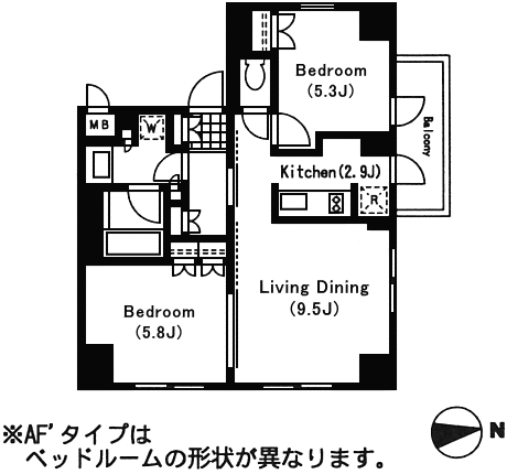 AFタイプ　間取り図