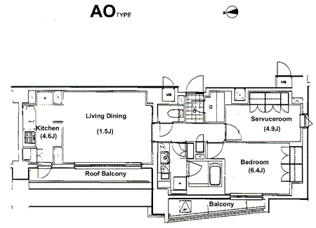 AOタイプ　間取り図