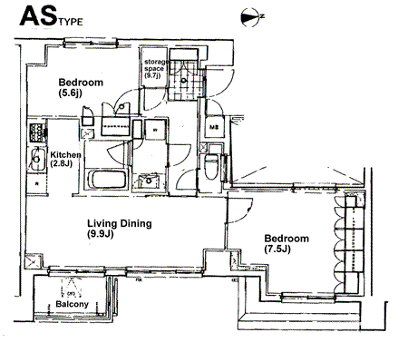 ASタイプ　間取り図