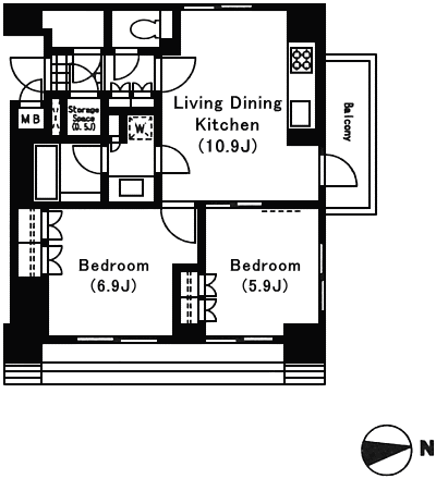 ATタイプ　間取り図