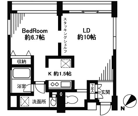 Lタイプ　間取り図