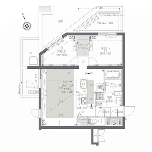 Nタイプ間取り図