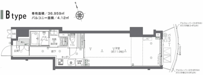 Bタイプ間取り図