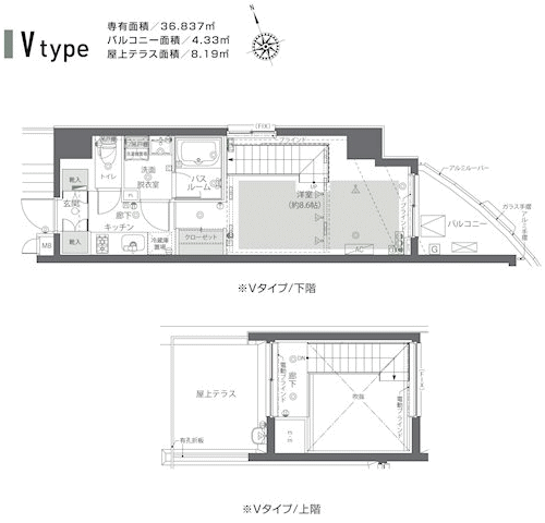 Tタイプ間取り図