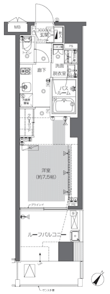 Lタイプ間取り図