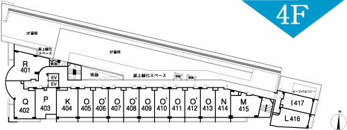 ウィンベル神楽坂　平面図　4F