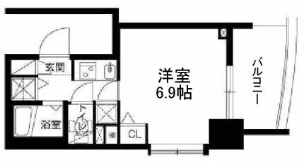 02号室タイプ　間取り図