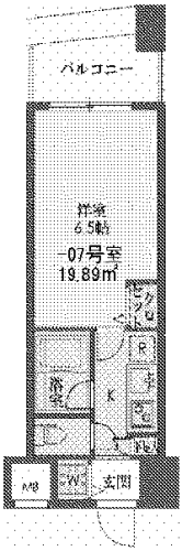 07号室タイプ　間取り図