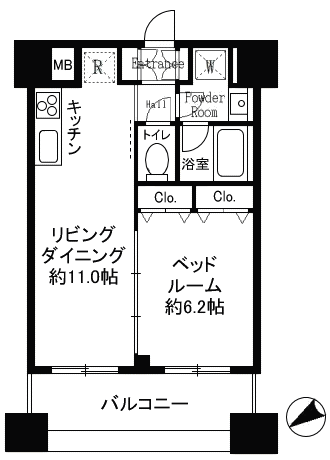 06号室タイプ　間取り図