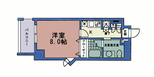 Aタイプ 1K 28.28m2