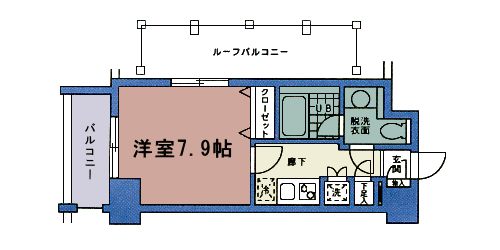 B4タイプ 1K 27.66m2