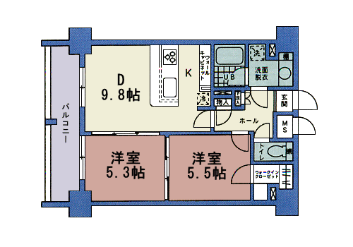 H1・H2タイプ 2DK 50.21m2
