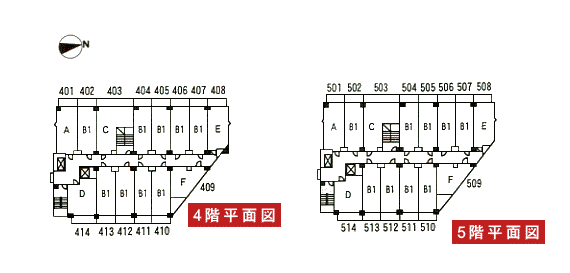 4・5階平面図