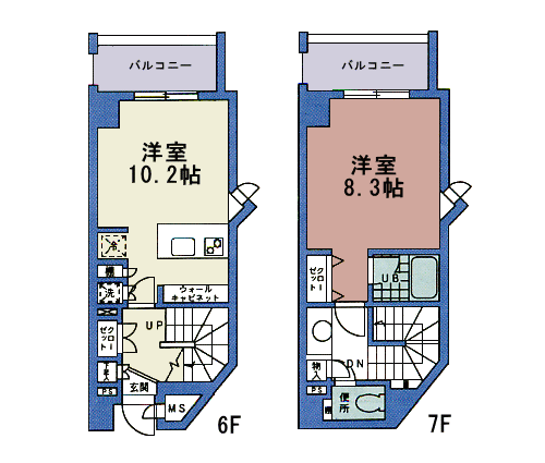 Iタイプ 1LDK 52.84m2