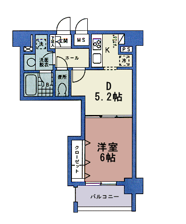 Kタイプ 1DK 35.57m2