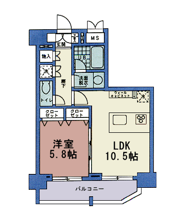 Lタイプ 1LDK 41.95m2