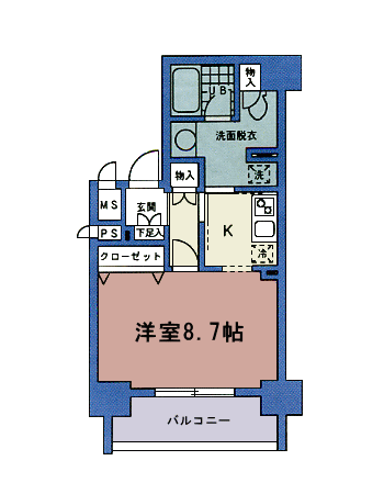 Nタイプ　1K　31.44ｍ2