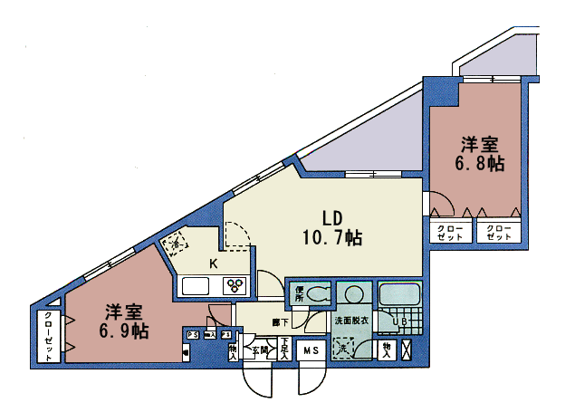 Qタイプ 2LDK 62.67m2
