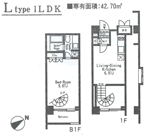 Lタイプ　間取り図