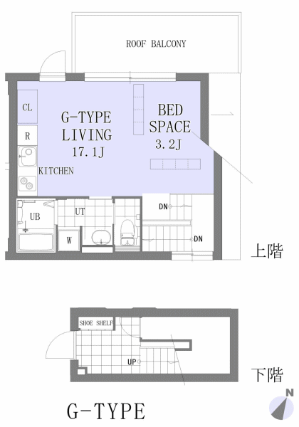 EXAM明大前　Gタイプ間取り図