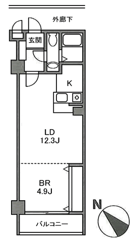 305号室　間取り図